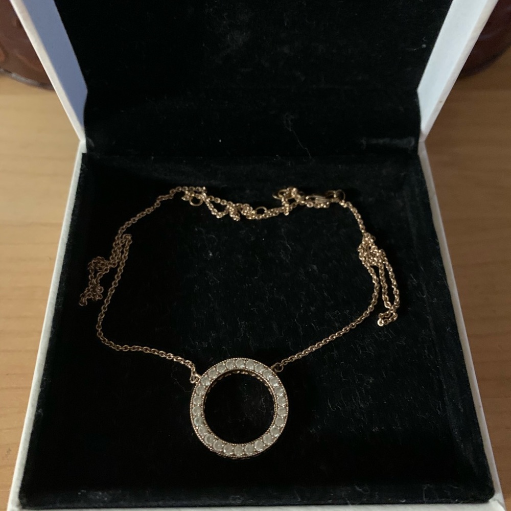 Rose Gold Hearts of Pandora Necklace